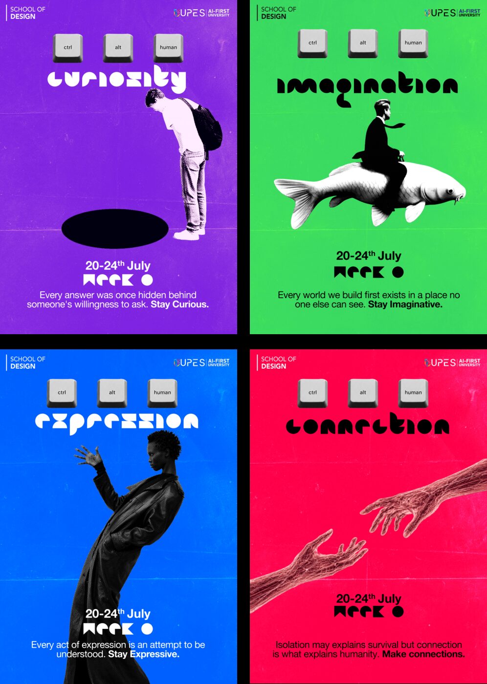 UPES School of Design Week 0 Showcase event poster