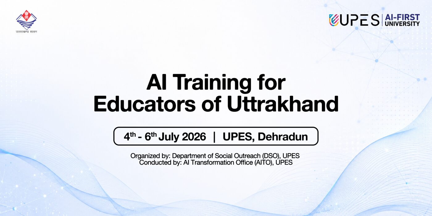UPES AI Training for Educators of Uttarakhand event poster